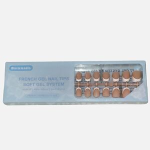 French Gel Nail Tips, 150Pcs French Tip Press - Short Square Size 1.5